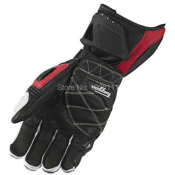 High quality Genuine Leather Men's Motorcycle Gloves AFS6 AFS10 AFS18 Motocross Protection Gloves  Guantes Rekawice Motocyklowe