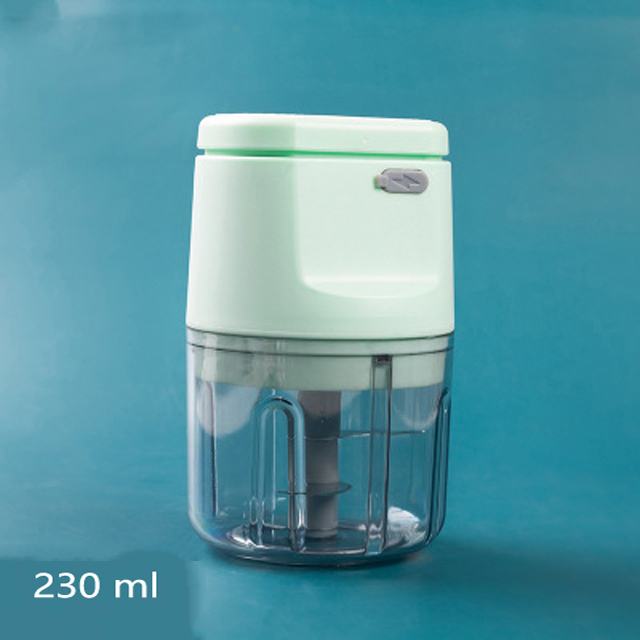 230ML Mini Electric Meat Grinder Rechargeable Household Electric Vegetable Cutter Kitchen Garlic Masher Push-type Cooking Machine