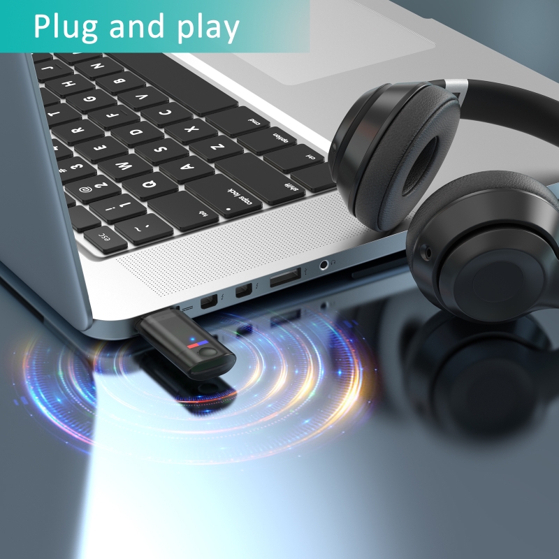 Bluetooth-compatible 5.2 Transmitter Wireless USB Dongle Adapter Music Adapter No Controller for xbox PS4 PS5 PC