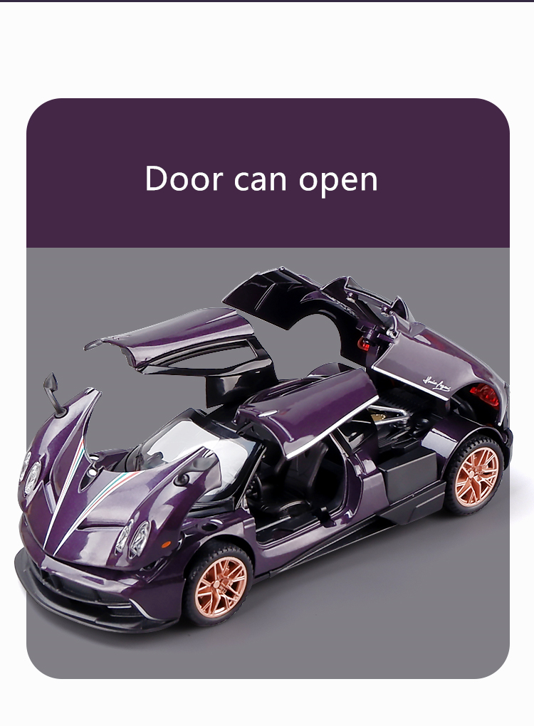 1:32 Pagani Huayra Dinastia Alloy Racing Car Model Diecasts Metal Toy Sports Car Model High Simulation Sound and Light Kids Gift