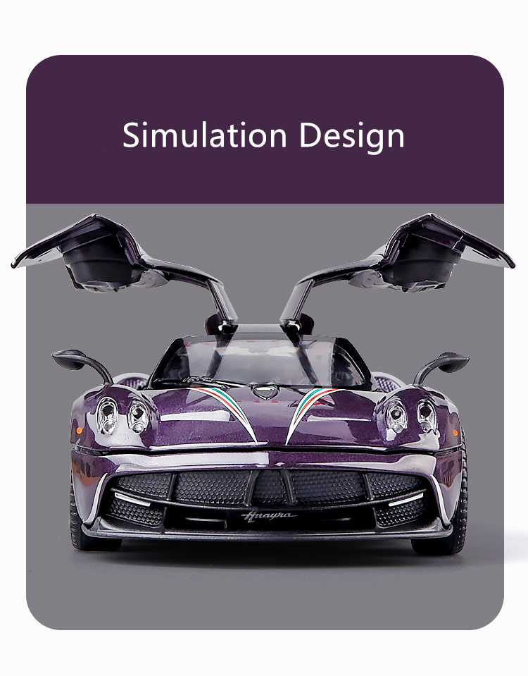 1:32 Pagani Huayra Dinastia Alloy Racing Car Model Diecasts Metal Toy Sports Car Model High Simulation Sound and Light Kids Gift