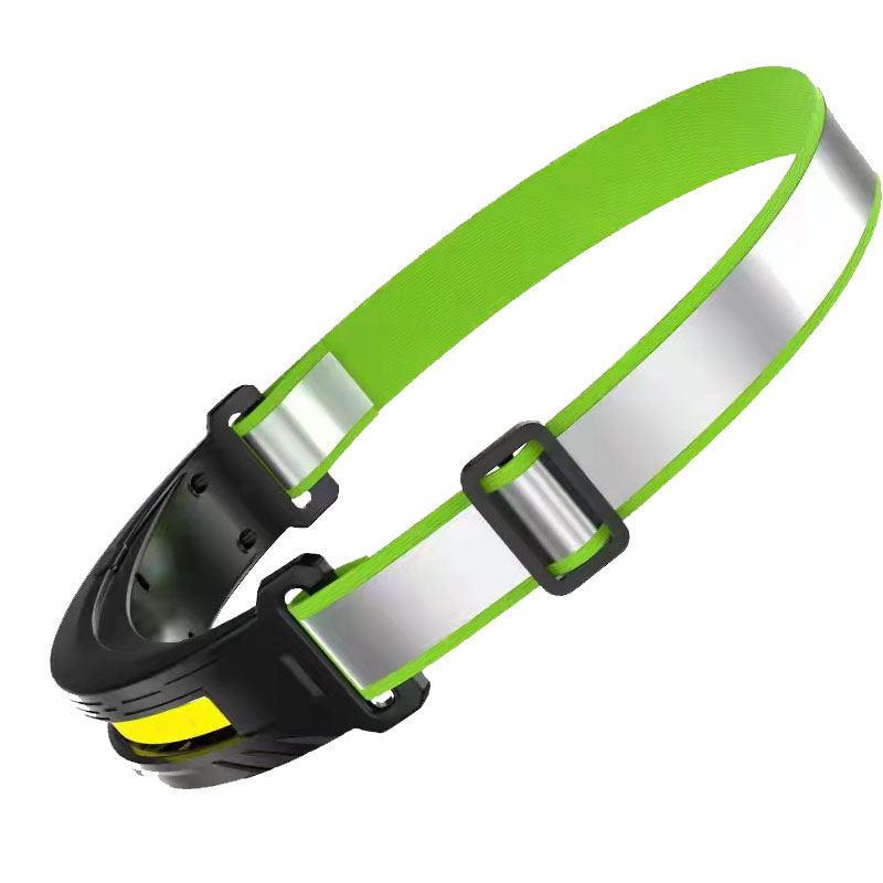 COB Headlamp High Powerful Headlight USB Rechargeable LED Flashlight Head Light Strip with Reflective Band Outdoor Work Light