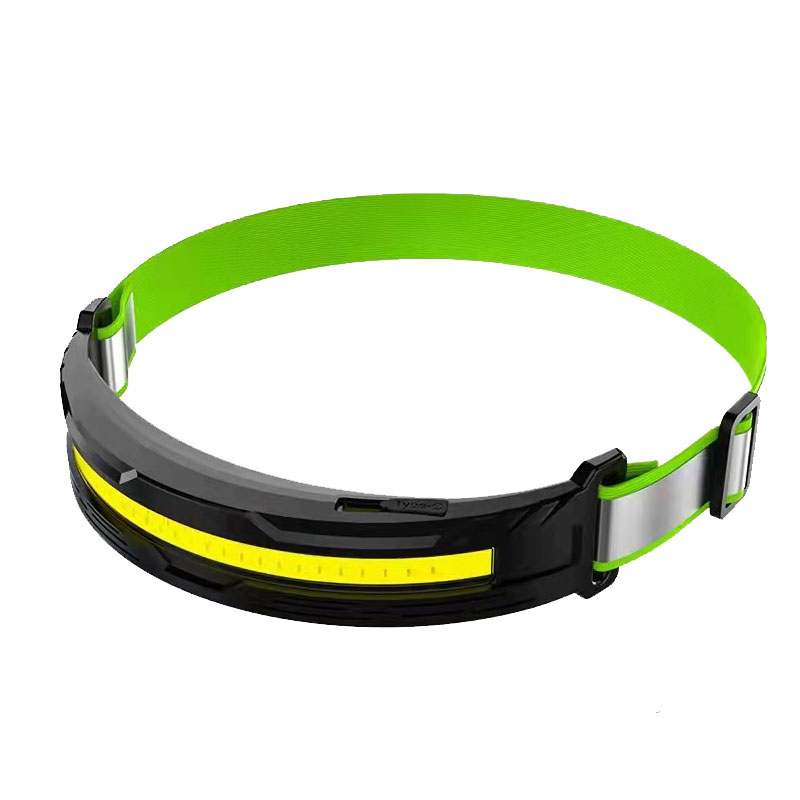 COB Headlamp High Powerful Headlight USB Rechargeable LED Flashlight Head Light Strip with Reflective Band Outdoor Work Light