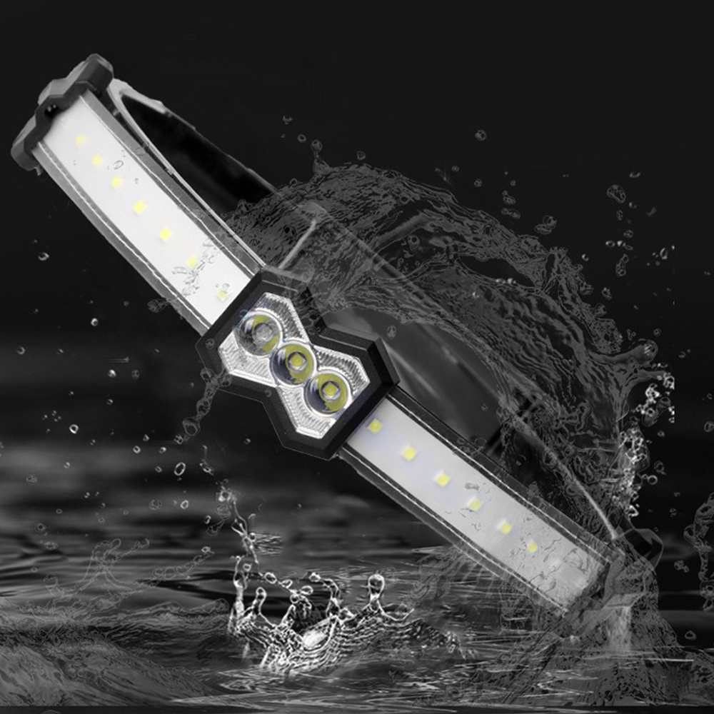 COB Outdoor Running Headlamp Red White Light Source LED Headlight USB Rechargeable Glare Flashlight Work Light Hiking Fishing