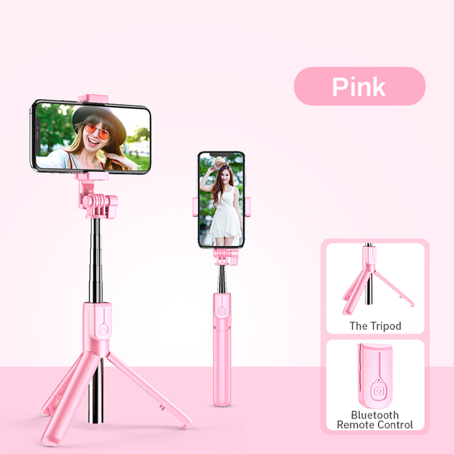 4in1 Wireless bluetooth compatible Selfie Stick LED Ring light Extendable Handheld Monopod Live Tripod for iPhone X 8 Android