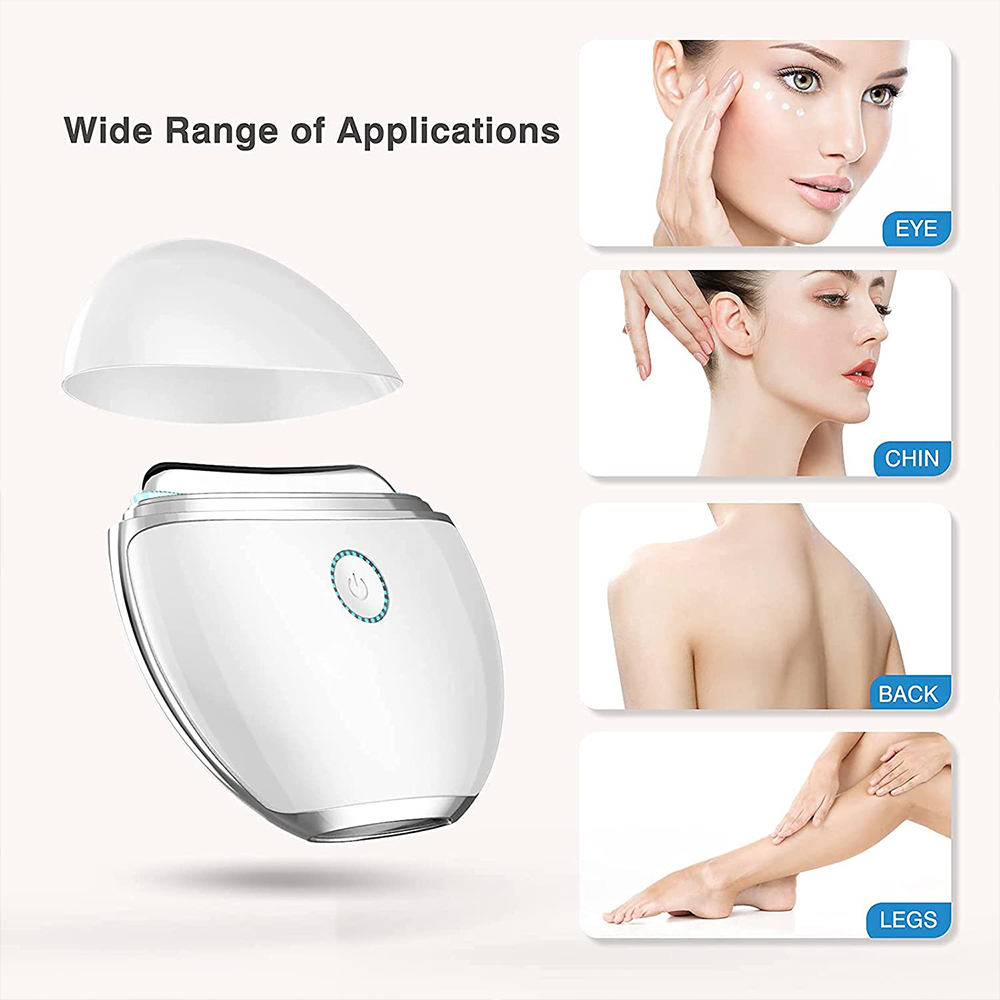 Electric Face Body Gua Sha Board Red Blue Light Therapy Scraping Plate V Face Anti Aging Heated Vibrating Beauty Facial Massager