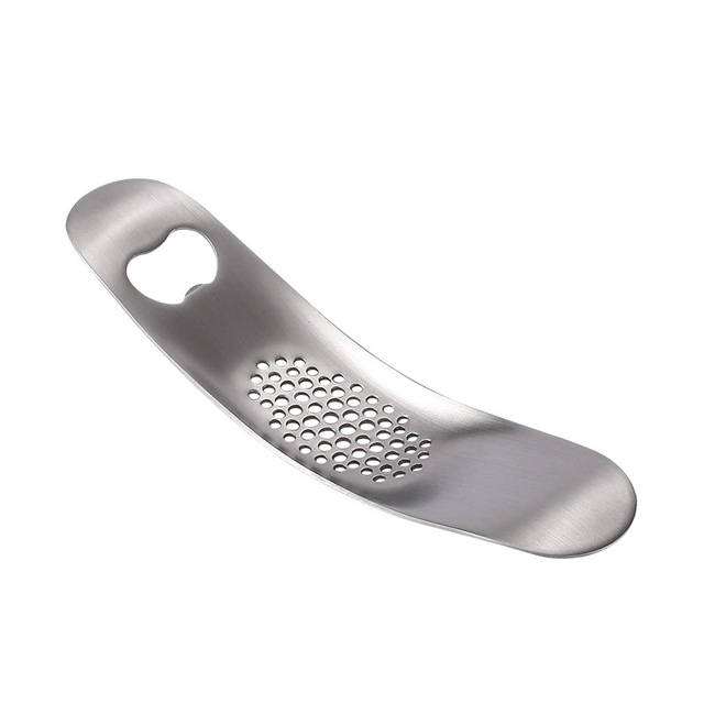 Stainless Steel Curved Garlic Press Mincer Manual Ginger Crusher Masher Multifunction Shredder Kitchen Fruit Vegetable Gadgets