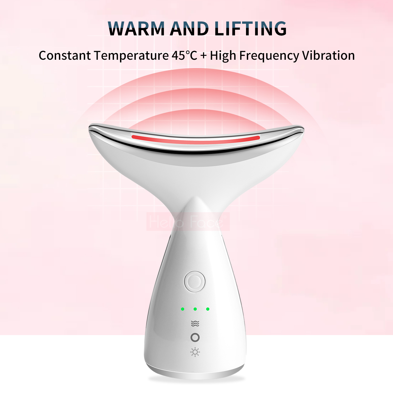 Face Neck Beauty Device Neck Massage LED Photon Therapy Ion Introduction Skin Tighten Reduce Double Chin Skin Care Tools