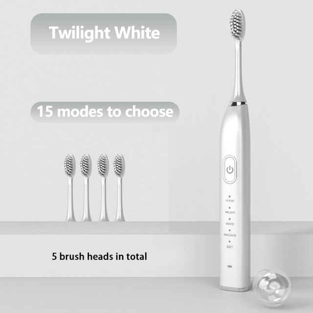 REUP Electric Tooth Brush Teeth Care Sonic Toothbrush Adult Brush USB Charger Rechargeable Tooth Brushes Replacement Heads Set