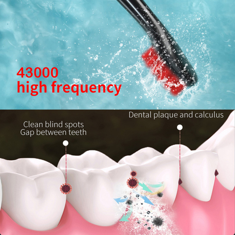 REUP Electric Tooth Brush Teeth Care Sonic Toothbrush Adult Brush USB Charger Rechargeable Tooth Brushes Replacement Heads Set