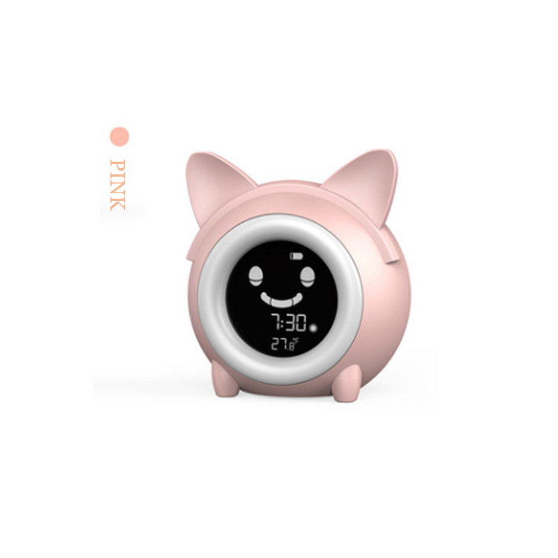 Kids Child Alarm Clock Sleep Training Clock Colorful Night Light Digital Wake Up Clock with Temperature NAP Timer for Bedroom