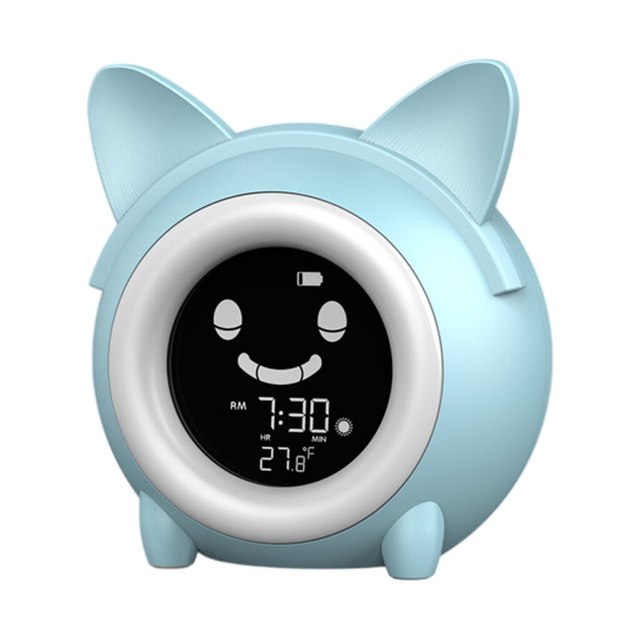 Kids Child Alarm Clock Sleep Training Clock Colorful Night Light Digital Wake Up Clock with Temperature NAP Timer for Bedroom