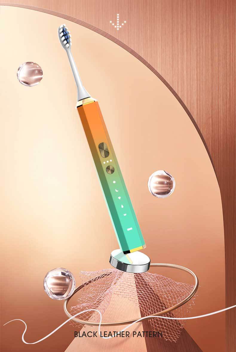 Sonic Electric Toothbrush  Adult Timer Brush 15 Modes USB Charger Rechargeable Smart Tooth Brushes Replacement Heads Set