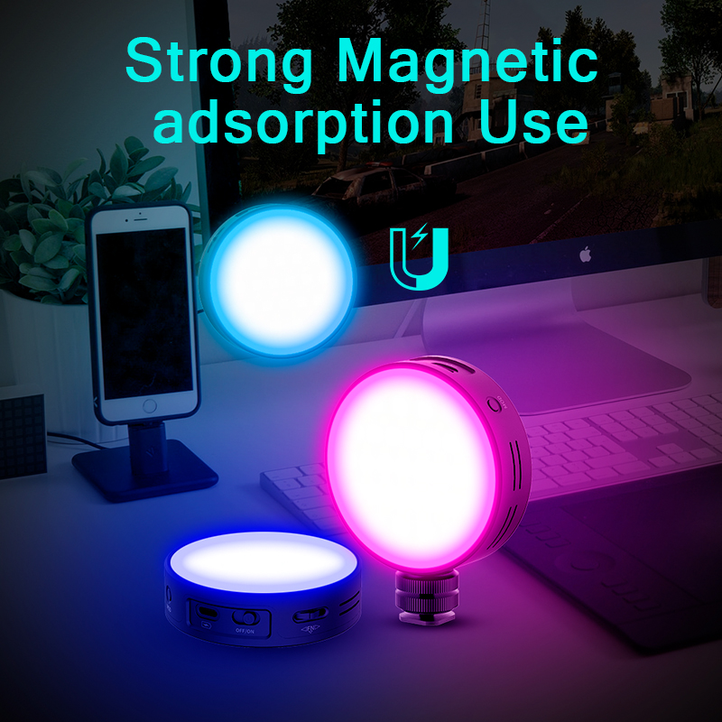 R66 Mini RGB LED Video Light For DSLR Camera Smartphone Vlog Light For Photography Lighting Fill Light 2500k-9000k CRI95+