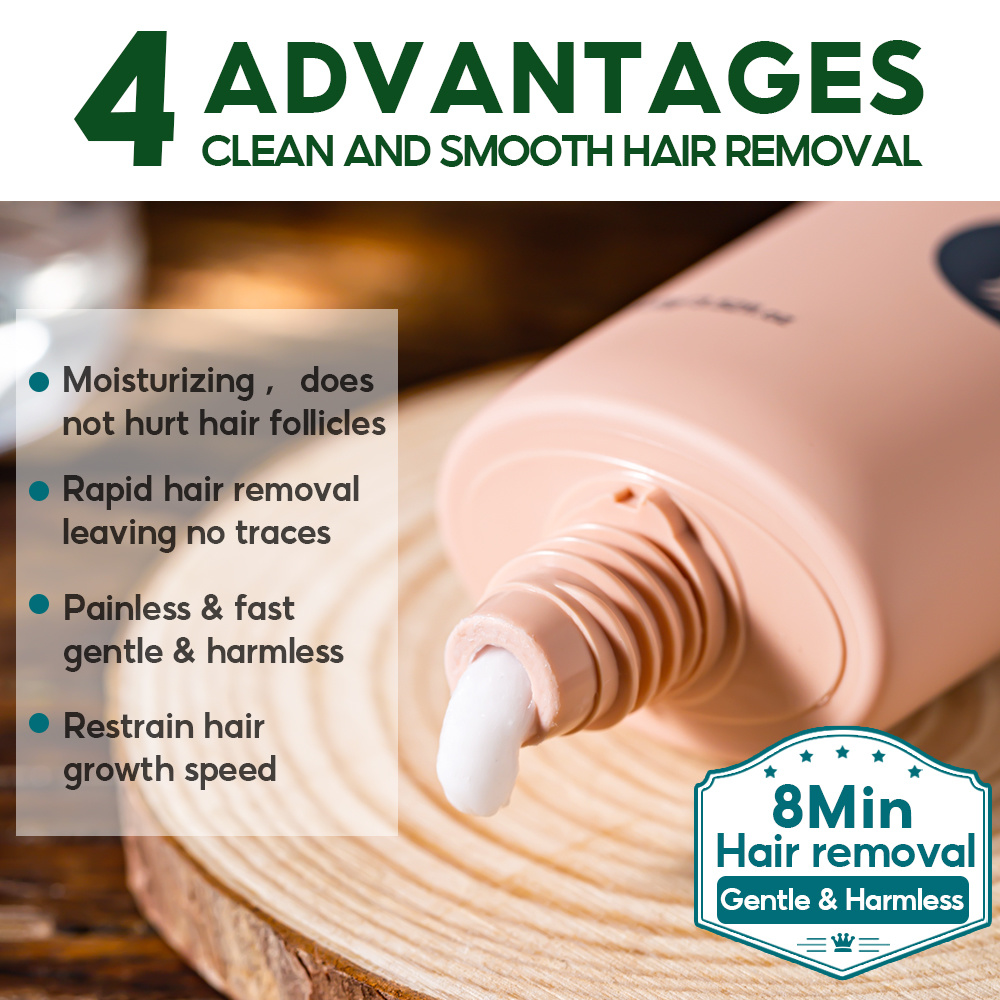 Painless Hair Removal Cream Arm Leg Back Underarms Bikini Line Full Body Repair Gentle Non-Irritating Skin Care