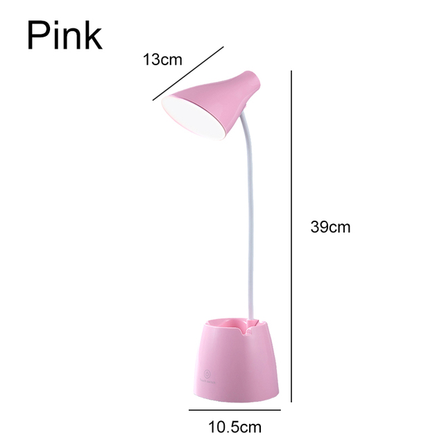 Led Table Lamps with Usb Touch Dimmable LED Stand Desk Light Reading Lamp Modern Flexible Study Lamp with Pen Holder