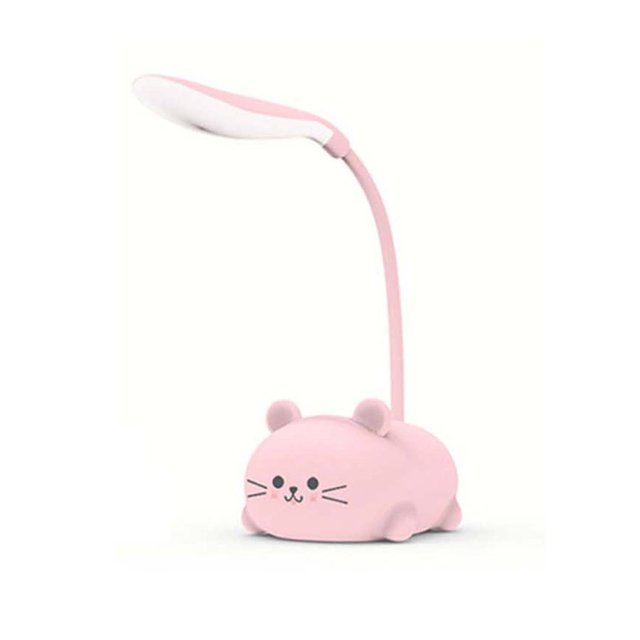 Adjustable Table Lamp Cartoon Cute Cat Night Light USB Rechargeable LED Table Light Child Eye Protection Warm White Desk Lamp
