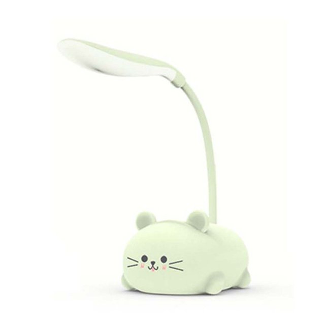 Adjustable Table Lamp Cartoon Cute Cat Night Light USB Rechargeable LED Table Light Child Eye Protection Warm White Desk Lamp