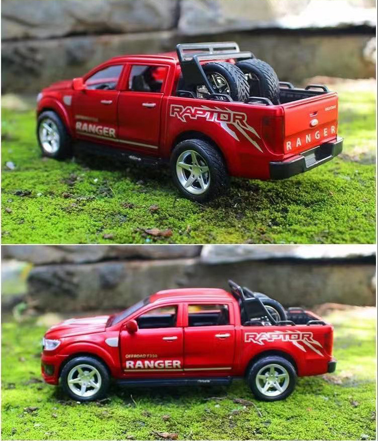 1:32 Ford Raptor F350 Picku Alloy Car Carry tires Off-Road Vehicle Toy Diecasts & Toy Vehicles Car Model Kids Toy Gifts