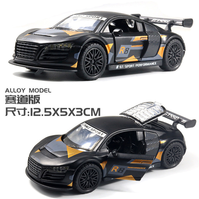 1/36 Porsche 911 GTR Alloy Diecasts Toy Car Models Metal VehiclesDouble Door  Pull Back Collectable Toys For Children Boys Gift