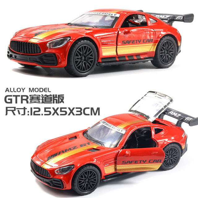 1/36 Porsche 911 GTR Alloy Diecasts Toy Car Models Metal VehiclesDouble Door  Pull Back Collectable Toys For Children Boys Gift