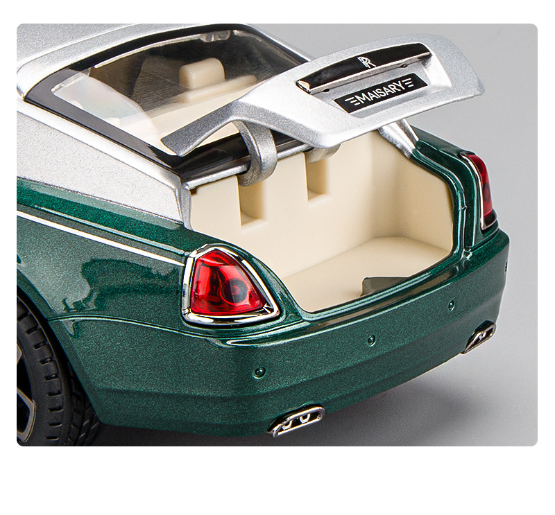 1/22 Rolls Royce Wraith Alloy Car Model Diecasts Metal Toy Luxy Car Model Collection Simulation Sound and Light Childrens Gifts