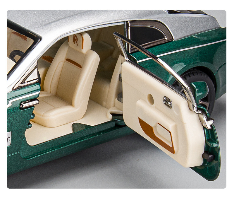 1/22 Rolls Royce Wraith Alloy Car Model Diecasts Metal Toy Luxy Car Model Collection Simulation Sound and Light Childrens Gifts