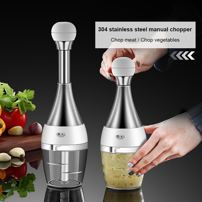 304 Stainless Steel Garlic Press Manual Garlic Mincer Chopper Chili Garlic Press Masher Fruit Vegetable Tools Kitchen Gadgets