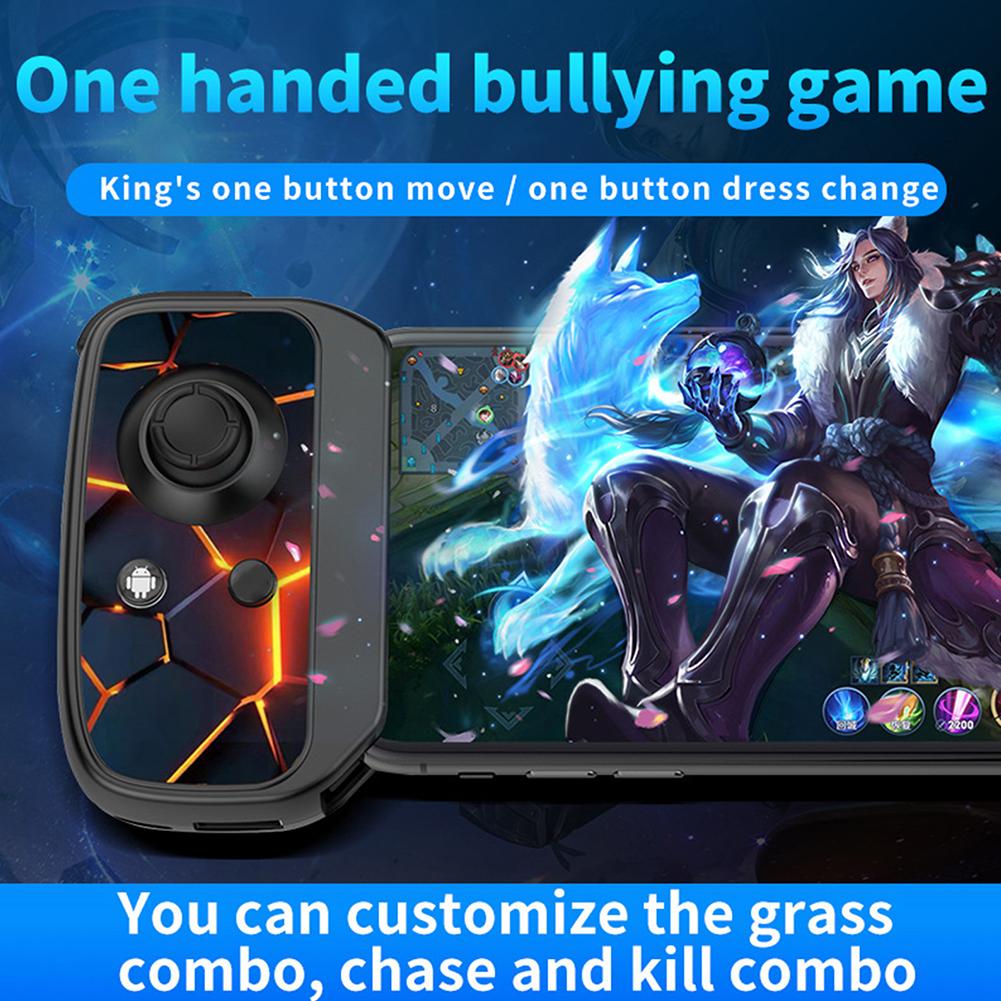 One-hand Gamepad Controller Wireless Bluetooth-compatible Gamepad Mobile Controller Game Joystick Trigger Button For Phone