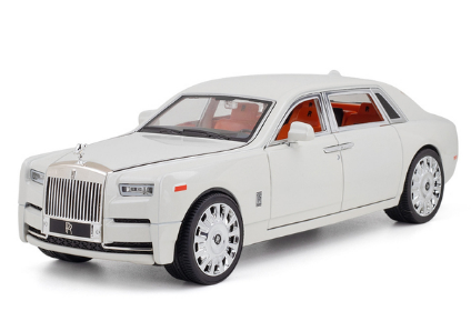 Luxury 1/20 Rolls Royce Phantom Alloy Car Model with engine sound And Pull Back Toy Car 6Open Doors Collection Display Kids Gift