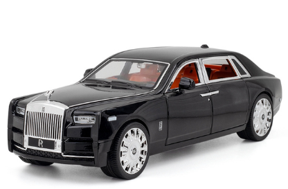 Luxury 1/20 Rolls Royce Phantom Alloy Car Model with engine sound And Pull Back Toy Car 6Open Doors Collection Display Kids Gift