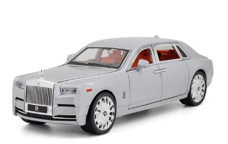 Luxury 1/20 Rolls Royce Phantom Alloy Car Model with engine sound And Pull Back Toy Car 6Open Doors Collection Display Kids Gift