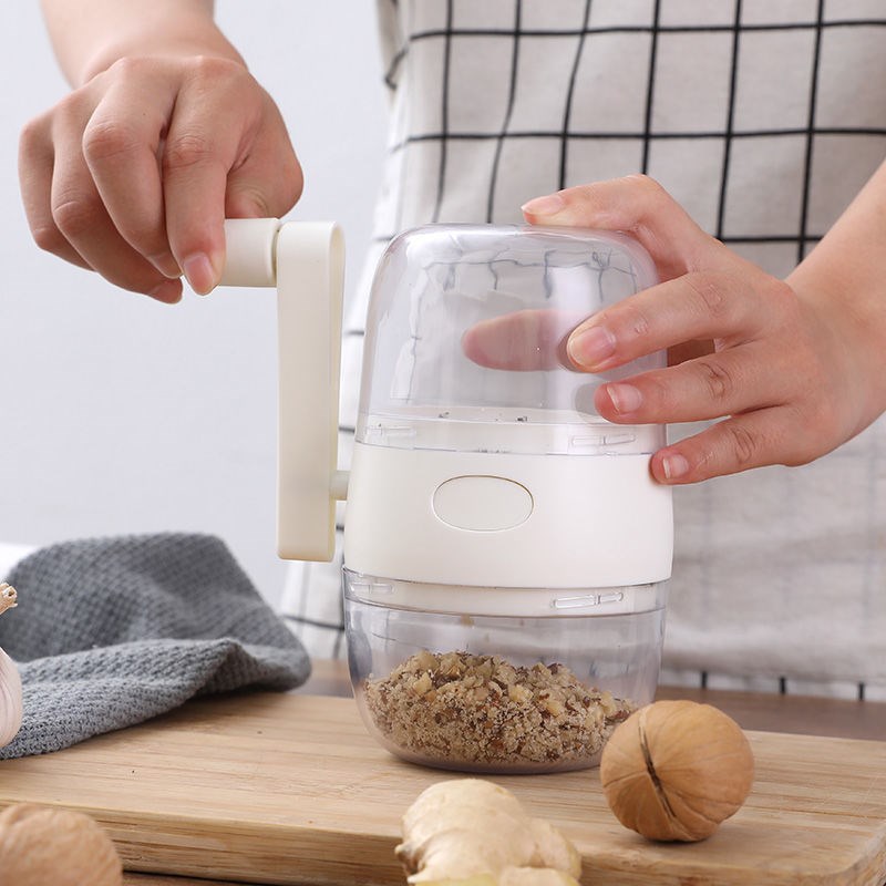 Nut Grinder Peanut Crusher Garlic Press Multifunctional Hand Shake Dry Fruits Gadget Manual Food Processor Kitchen Accessories