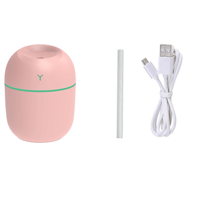 New Mini Air Humidifier USB Aroma Essential Oil Diffuser 220ML Portable Humidificador for Home Car Office with LED Night Lamp