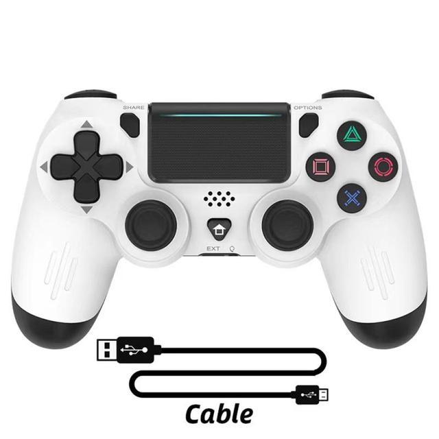 Bluetooth-compatible 4.0 Wireless Controller Double Motor Vibration Gamepad With Light Bar Compatible For Ps4 IOS Android