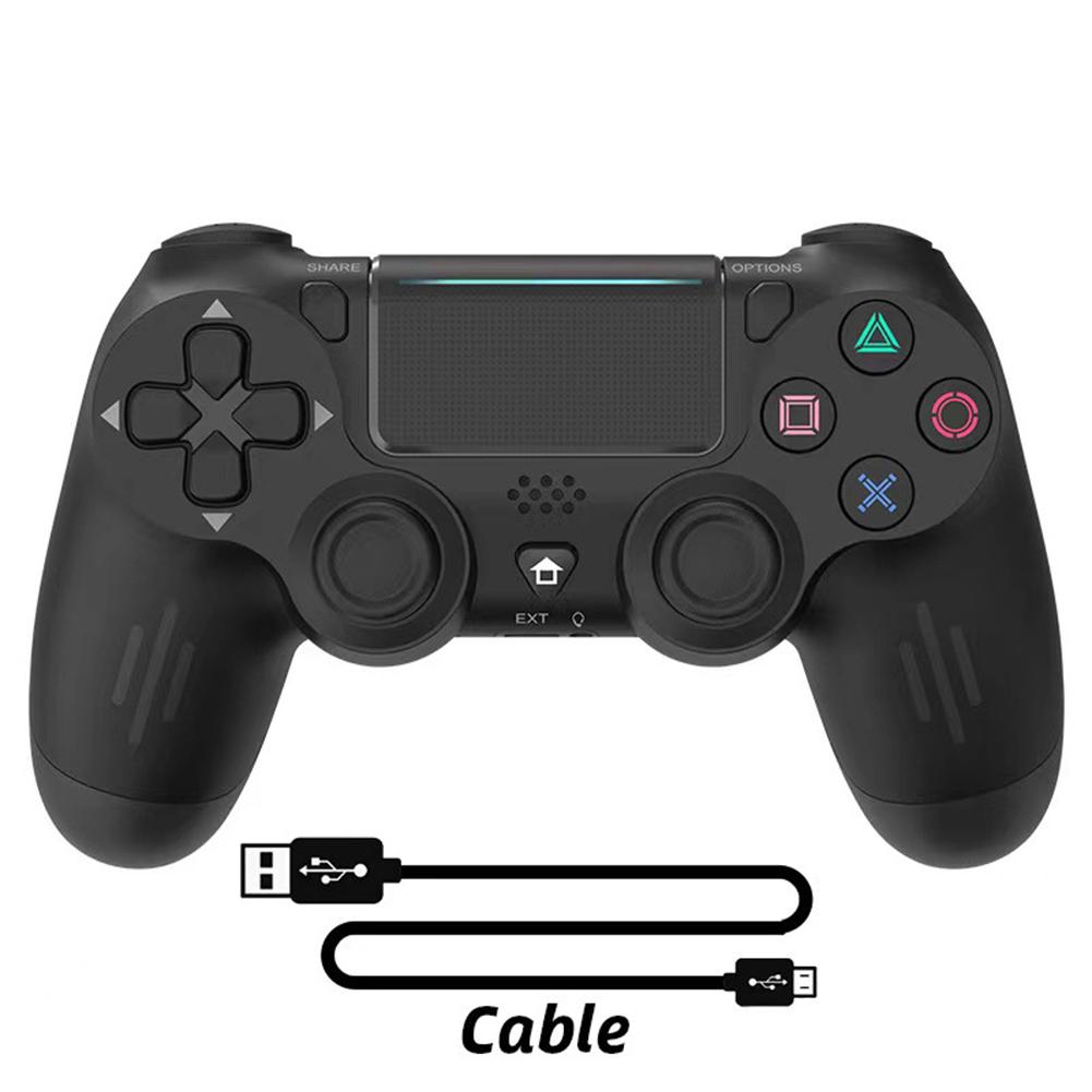 Bluetooth-compatible 4.0 Wireless Controller Double Motor Vibration Gamepad With Light Bar Compatible For Ps4 IOS Android