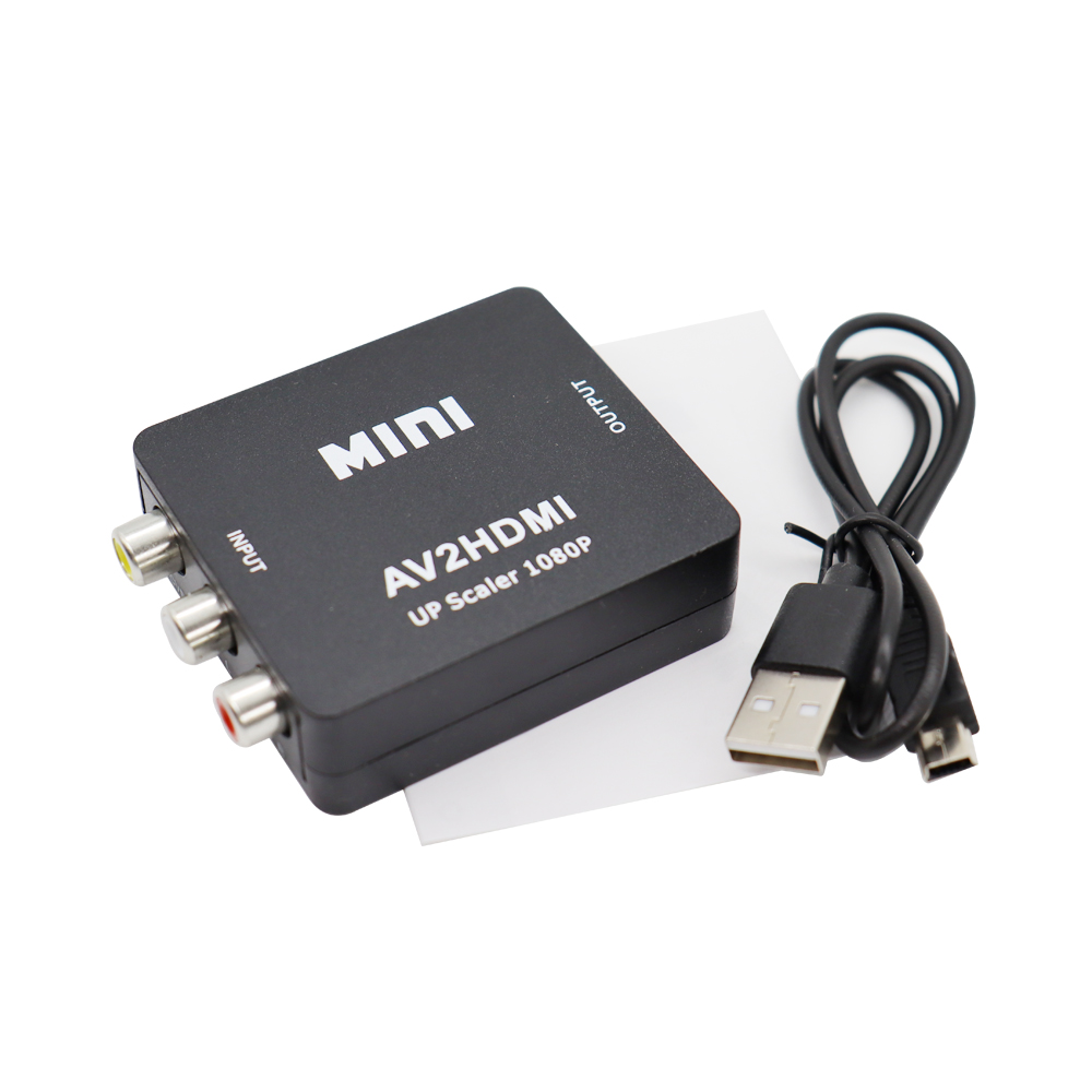1080P RCA AV To HDMI-compatible Composite Adapter Converter AV2HDMI Adapter For TV PS3 PS4 PC DVD Xbox Projector with USB Cable