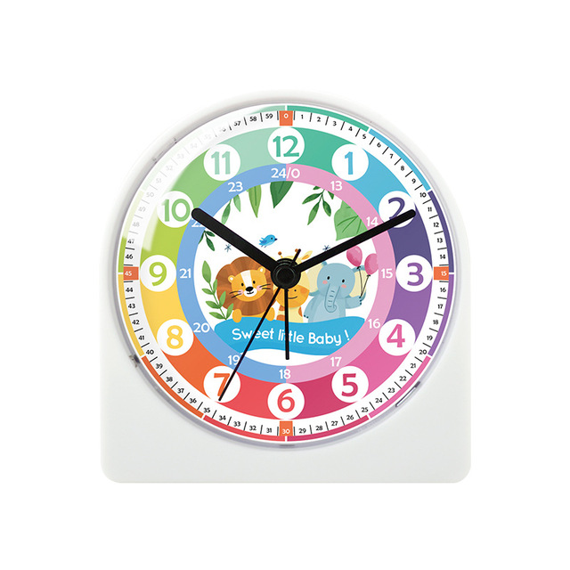 Education Wall Clock Living Room Children Room Fashion Round Wall Alarm Clock Silent Modern Design Luminous Kids Bedroom Decor