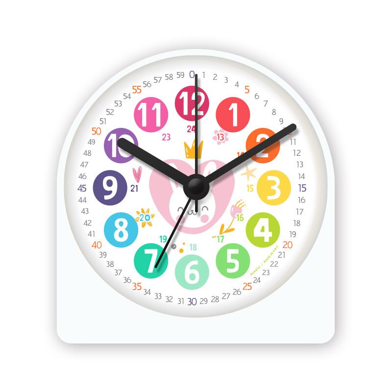 Education Wall Clock Living Room Children Room Fashion Round Wall Alarm Clock Silent Modern Design Luminous Kids Bedroom Decor