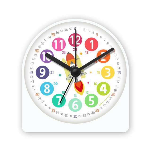 Education Wall Clock Living Room Children Room Fashion Round Wall Alarm Clock Silent Modern Design Luminous Kids Bedroom Decor