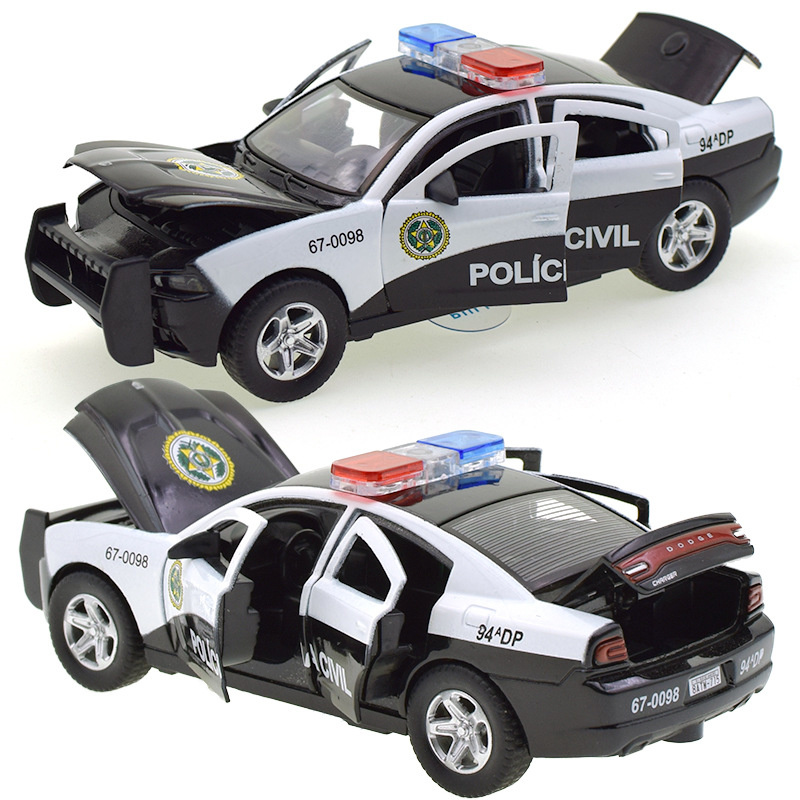 1:32 Police Car Station Wagon Car Model Alloy Diecasts Toy Vehicles Car Metal Model Simulation Pull Back Collection Kids Gift