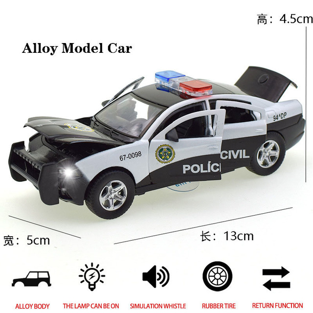 1:32 Police Car Station Wagon Car Model Alloy Diecasts Toy Vehicles Car Metal Model Simulation Pull Back Collection Kids Gift
