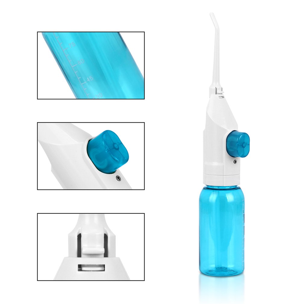 Portable Oral Irrigator Dental Irrigator 2 Tips Water Dental Flosser Nasal Showers Water Jet Teeth Cleaner