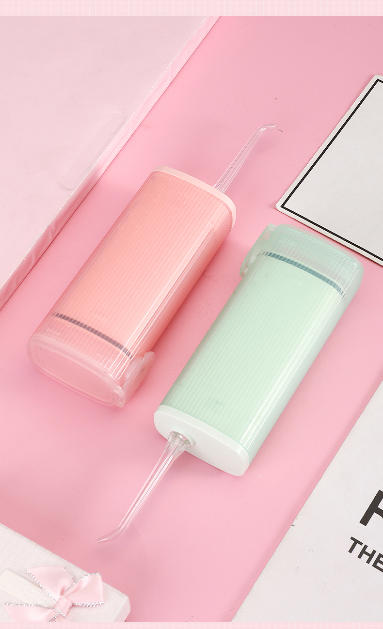 Oral Irrigator USB Rechargeable Water Flosser Portable Dental Water Jet 200ML Water Tank Waterproof Teeth Cleaner