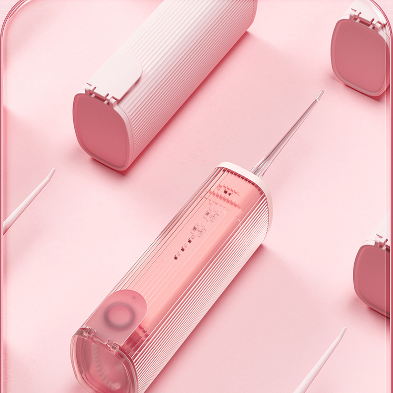 Oral Irrigator USB Rechargeable Water Flosser Portable Dental Water Jet 200ML Water Tank Waterproof Teeth Cleaner