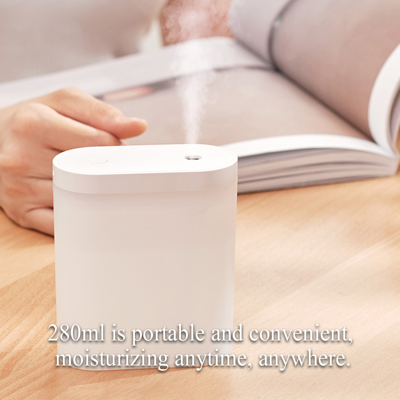 New Mini Air Humidifier USB Aroma Essential Oil Diffuser 280ML Portable Humidificador for Home Car Office with LED Night Lamp
