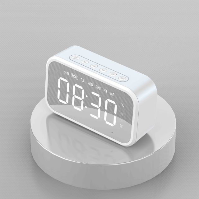 LED Mirror Table Clock Alarm Clock Digital Alarm Snooze Display Time Night Light USB Electronic Desktop Clocks Gifts for Child