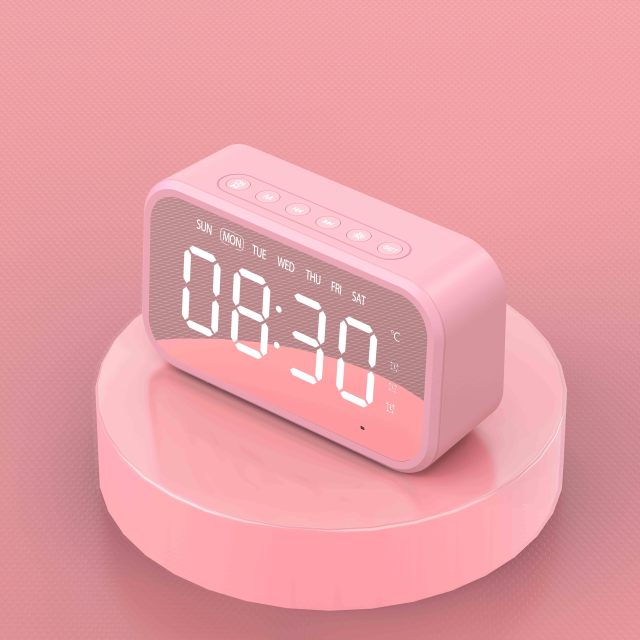 LED Mirror Table Clock Alarm Clock Digital Alarm Snooze Display Time Night Light USB Electronic Desktop Clocks Gifts for Child