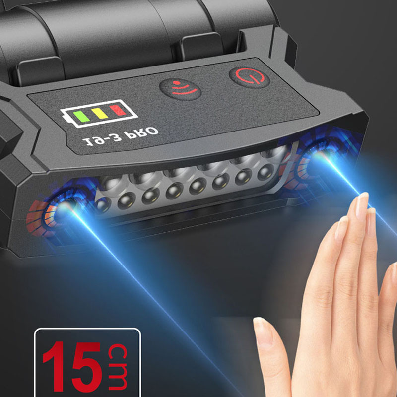 10W XPG COB LED Induction Running Hat Clip Headlamp 18650 USB Motion sensor Fishing Head Torch Light 2-6 Modes Camping Lantern