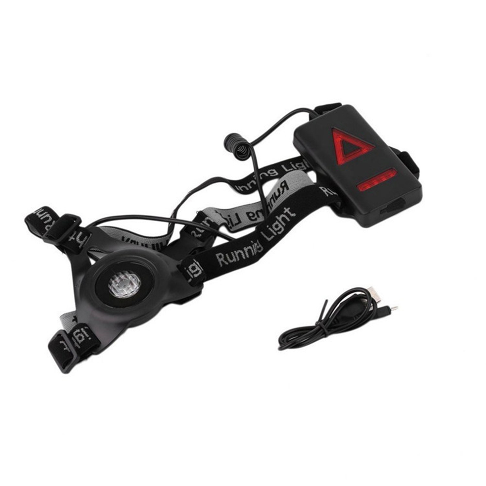 Outdoor Sport Running Lights Jogging Chest LED Lamp USB Charge Night Running Flashlight Cycling Safety Torch Warning Light